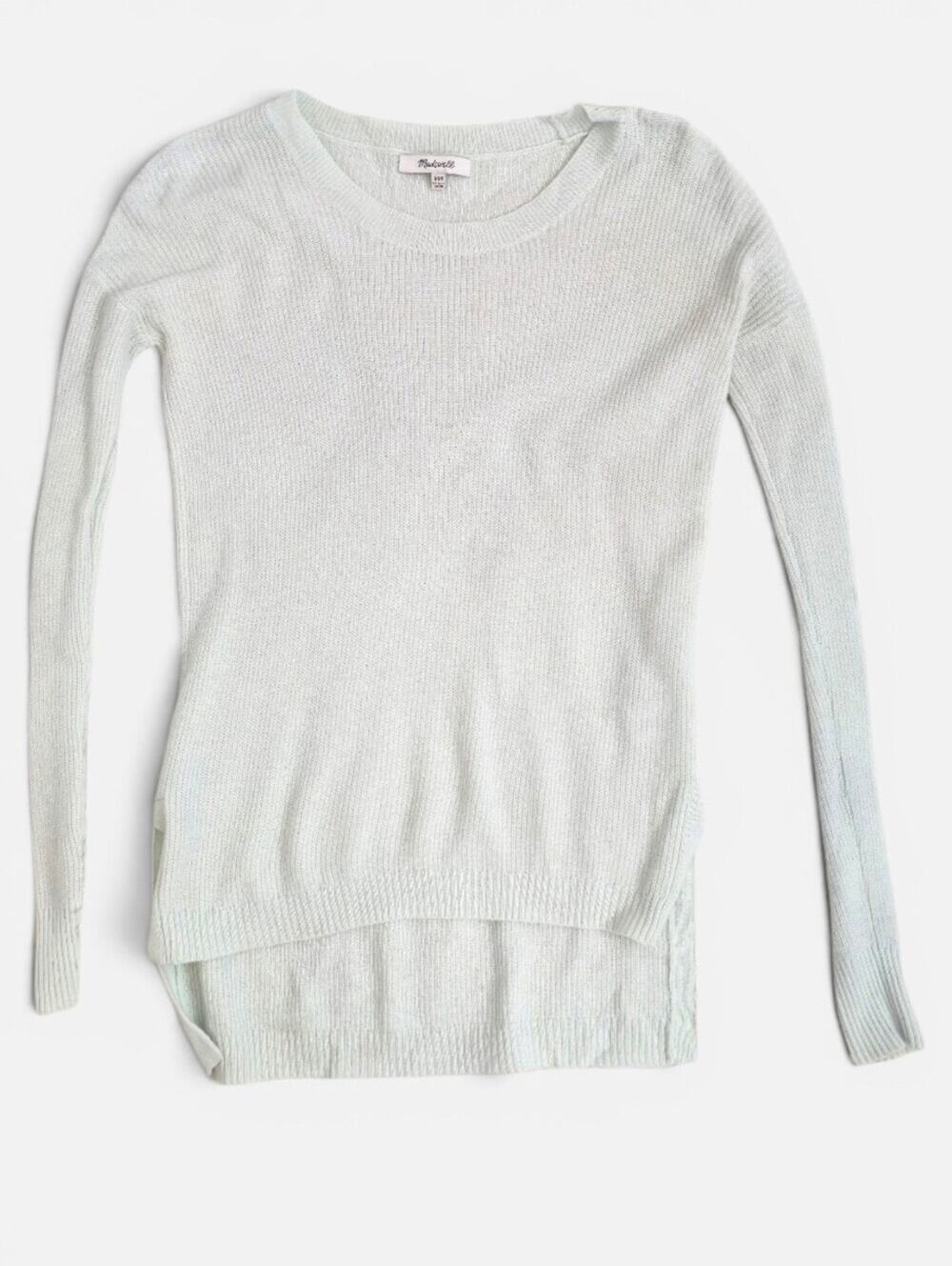 Madewell Mint Crewneck Lightweight Boho Sweater